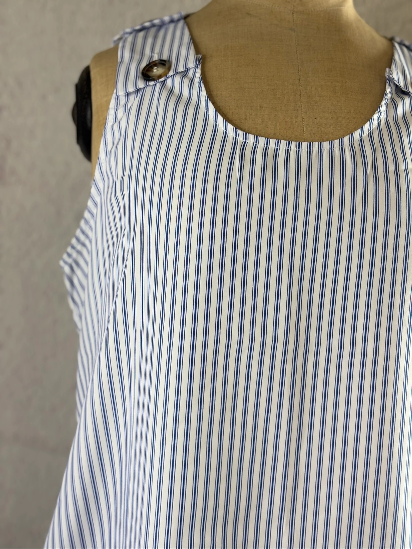 Robe tablier rayée bleu et blanc T.L – Style bohème – photo 2